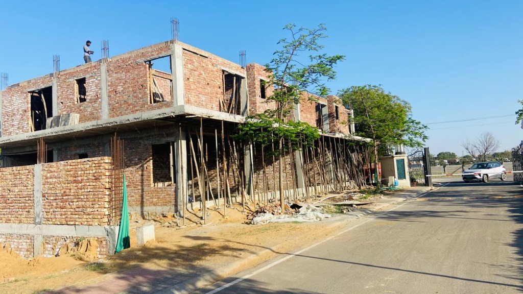 RY Developers brickwork masonry structure under construction
